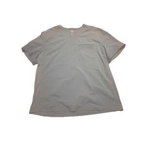 Dickies Scrub Top V Neck D-Ring Navy Blue Short Sleeve 2XL 50" Chest